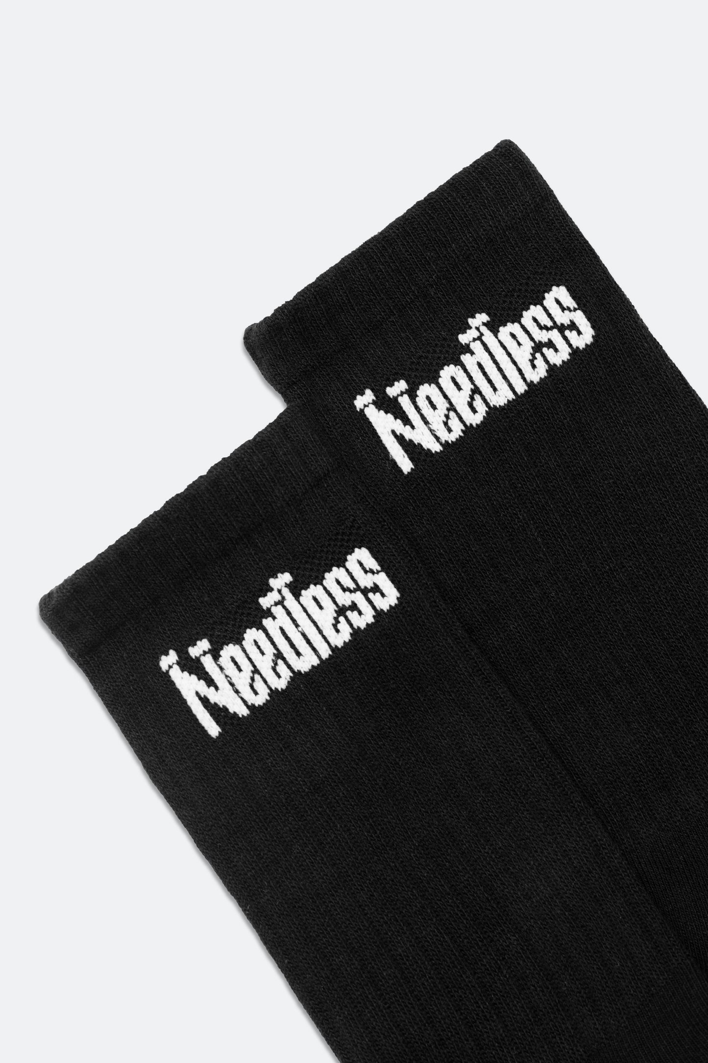 NEEDLESS LOGO SOCKS PACK/ BLACK/ CREAM