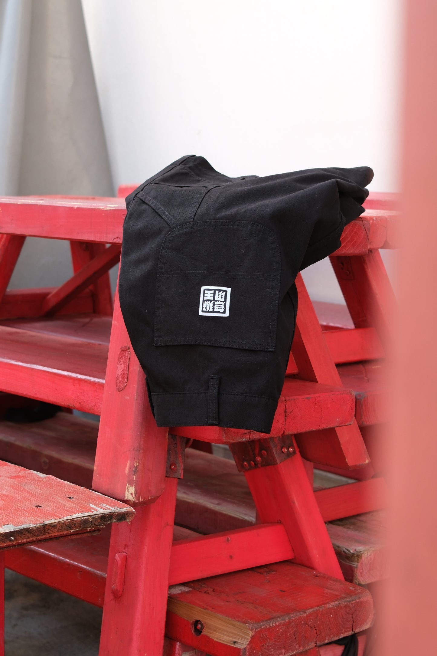 獅王無用 NEEDLESS SS25 - NEEDLESS PAINTING WORKER SHORTS / BLACK