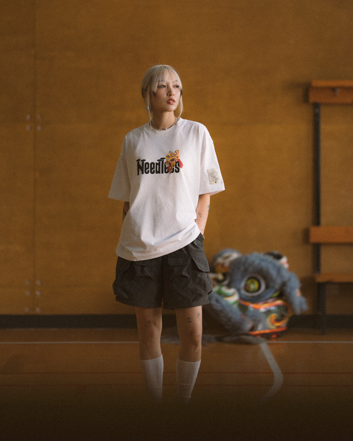 CSxNeedless Pinup Model Tee - White