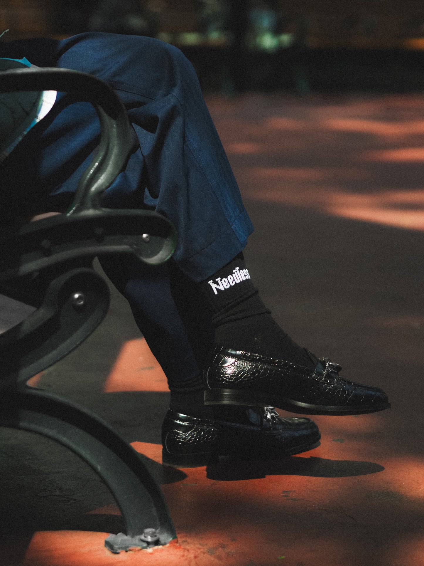 NEEDLESS LOGO SOCKS PACK/ BLACK/ CREAM