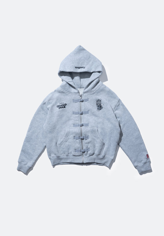 URDU x NEEDLESS 唐老鴨「功夫 KUNG FU 」拉鏈運動外套 (灰色) - 小童 / Kids