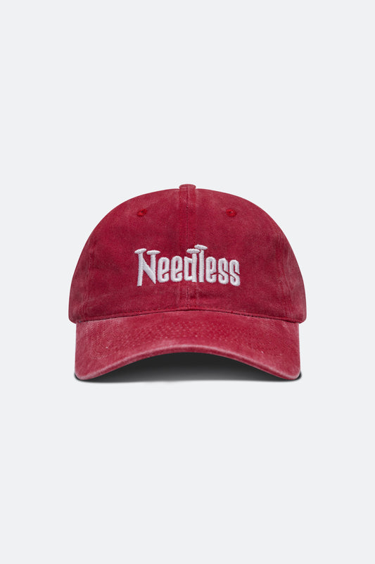 NEEDLESS WASHED CAP / RED