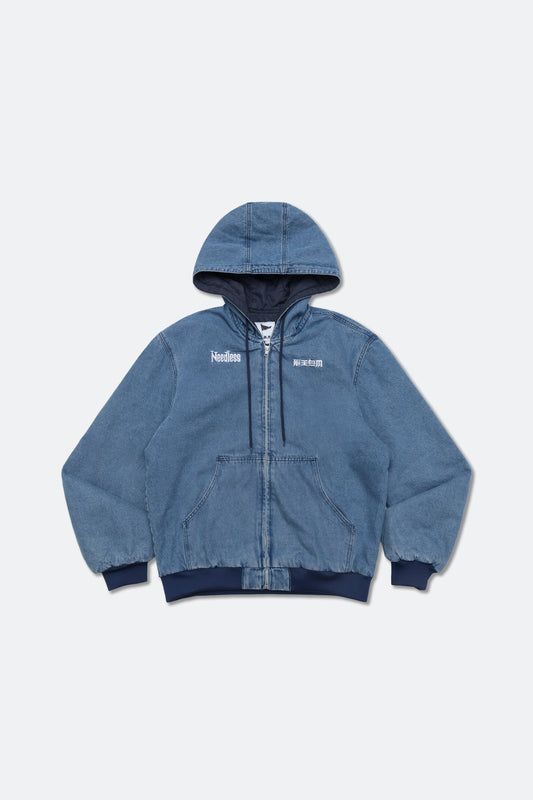 NEEDLESS DENIM ZIP UP JACKET/ DENIM BLUE