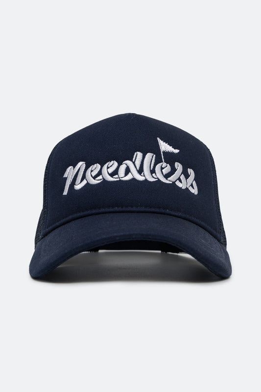NEEDLESS 獅王無用 SS25 TRUCKER CAP / NAVY
