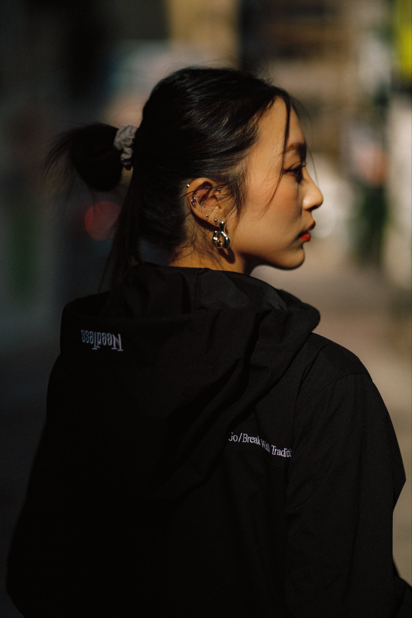 NEEDLESS SPECIAL PRODUCT 26 「張飛獅」 WINDBREAKER JACKET / BLACK