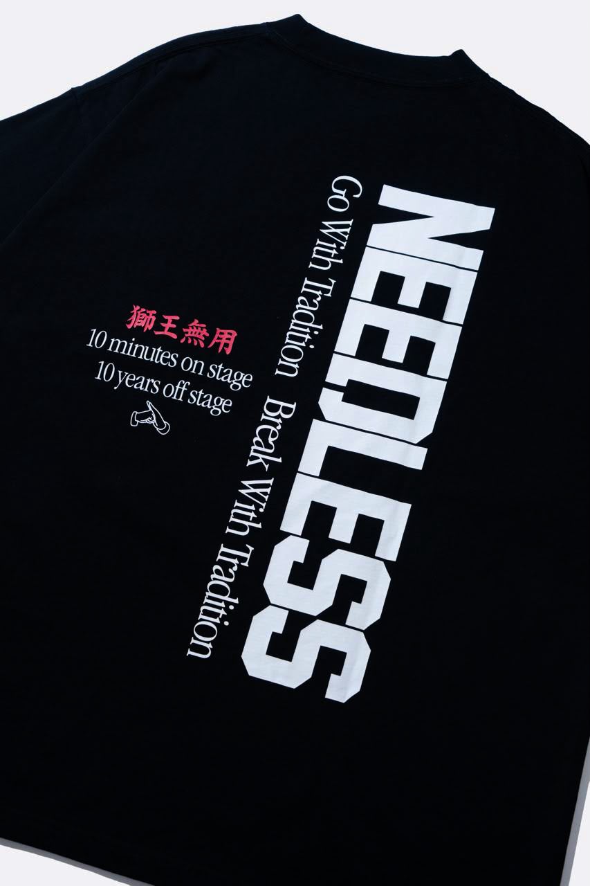 NEEDLESS 獅王無用 MAINLINE SS26 POCKET TEE l BLACK